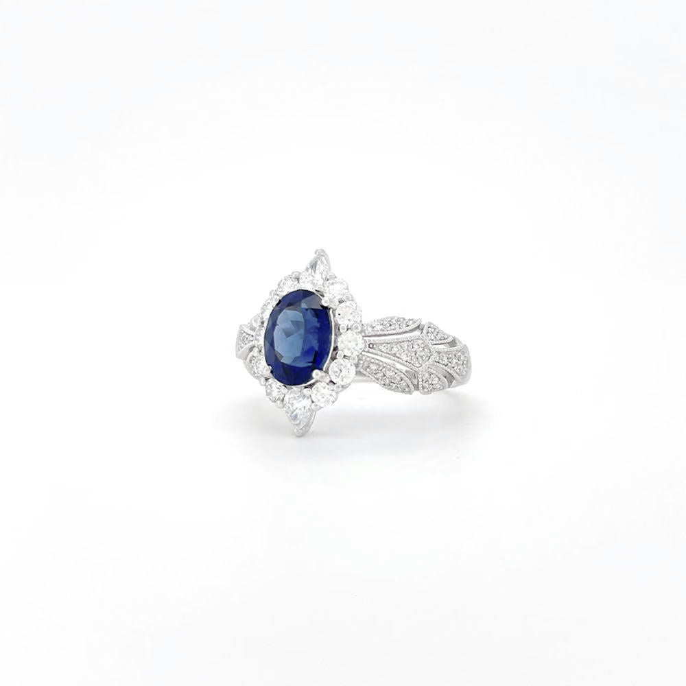 Heirloom Antique-Inspired 1.74 Carat Sapphire Ring