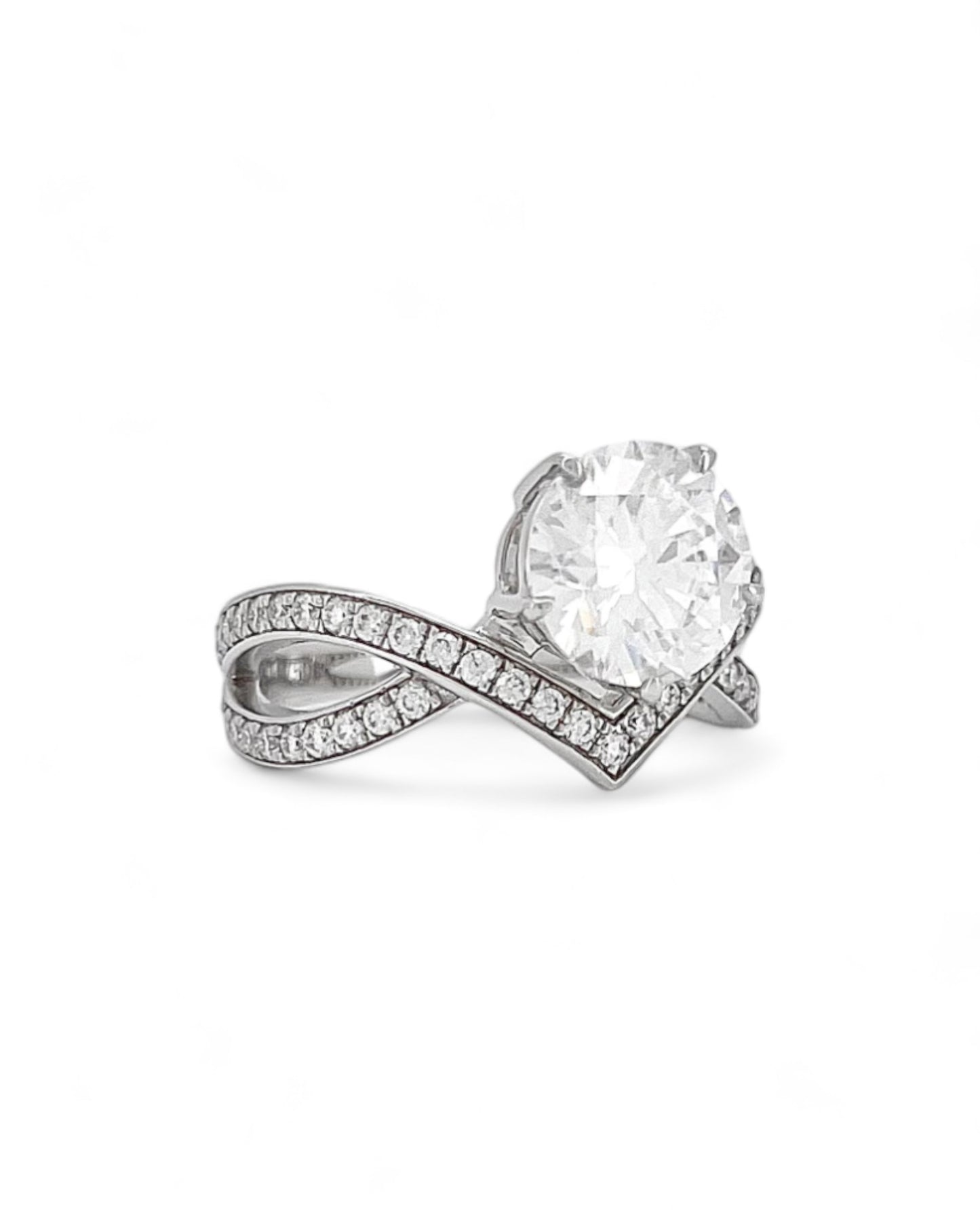 Emotion Round Moissanite Ring