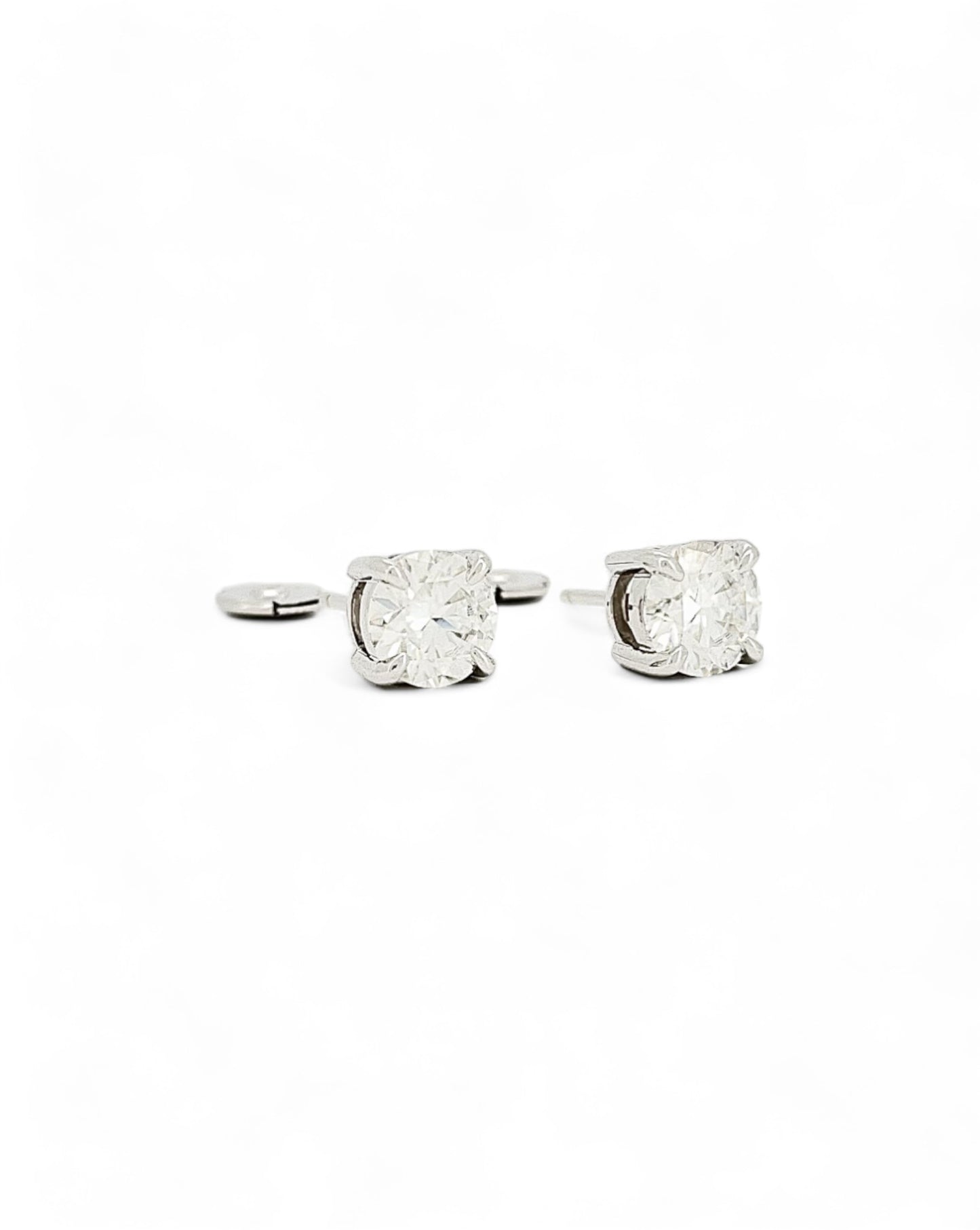 Moonlight Round Moissanite Earrings