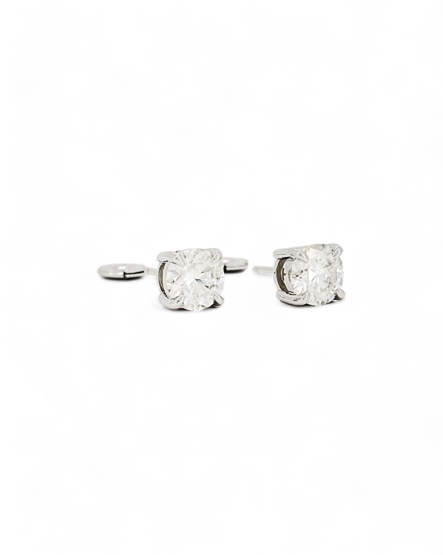 Moonlight Round Moissanite Earrings