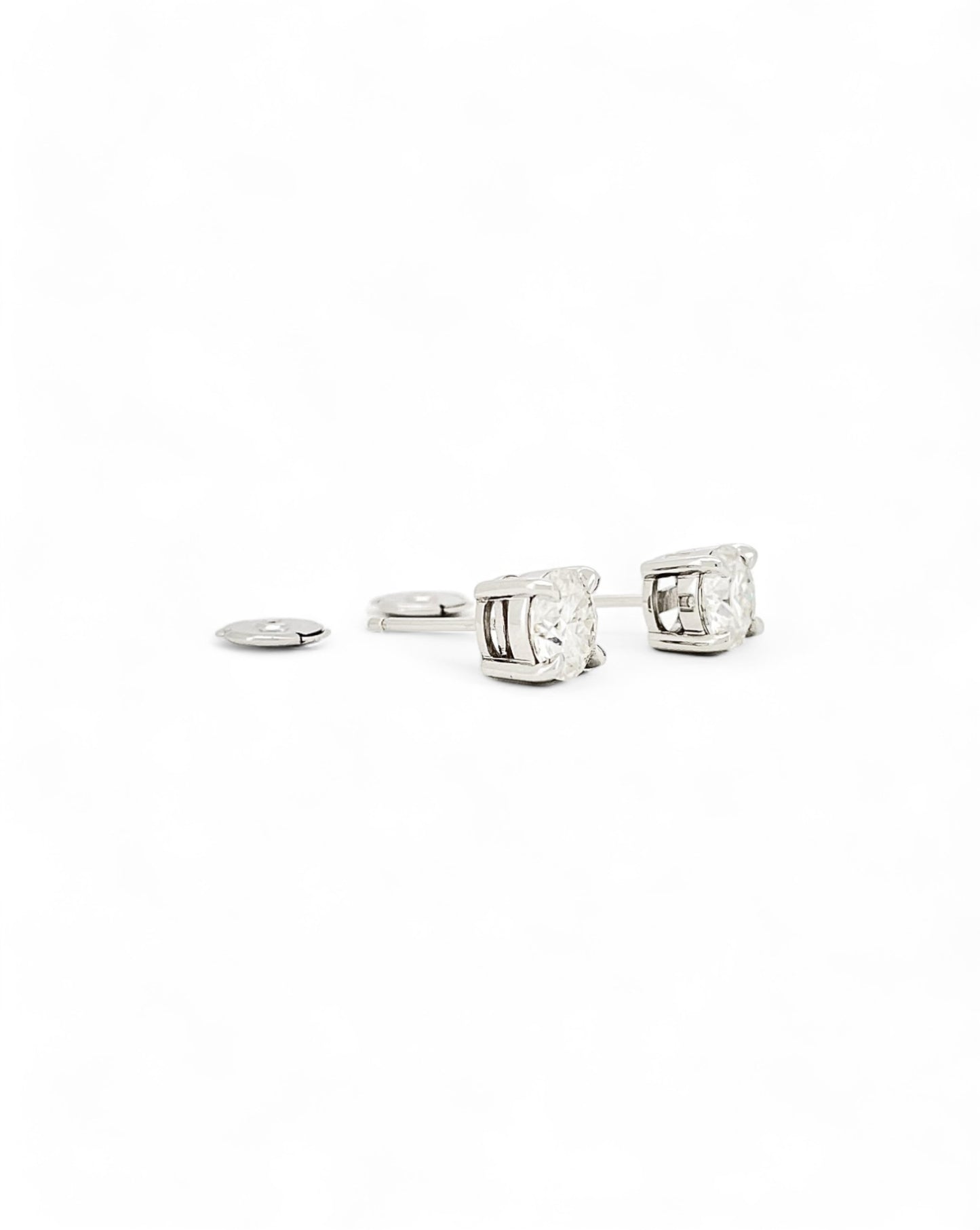 Moonlight Round Moissanite Earrings