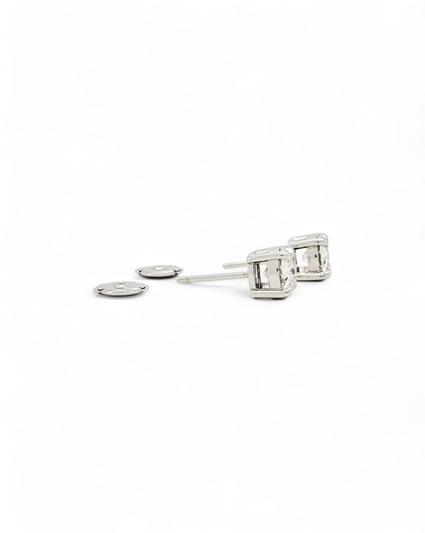 Moonlight Round Moissanite Earrings