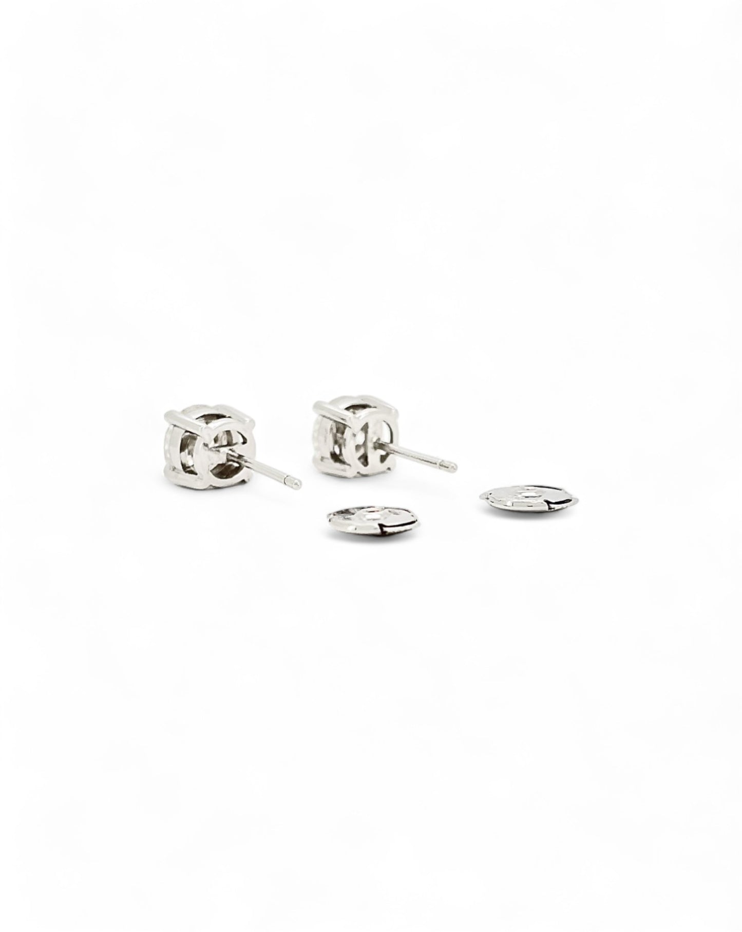 Moonlight Round Moissanite Earrings