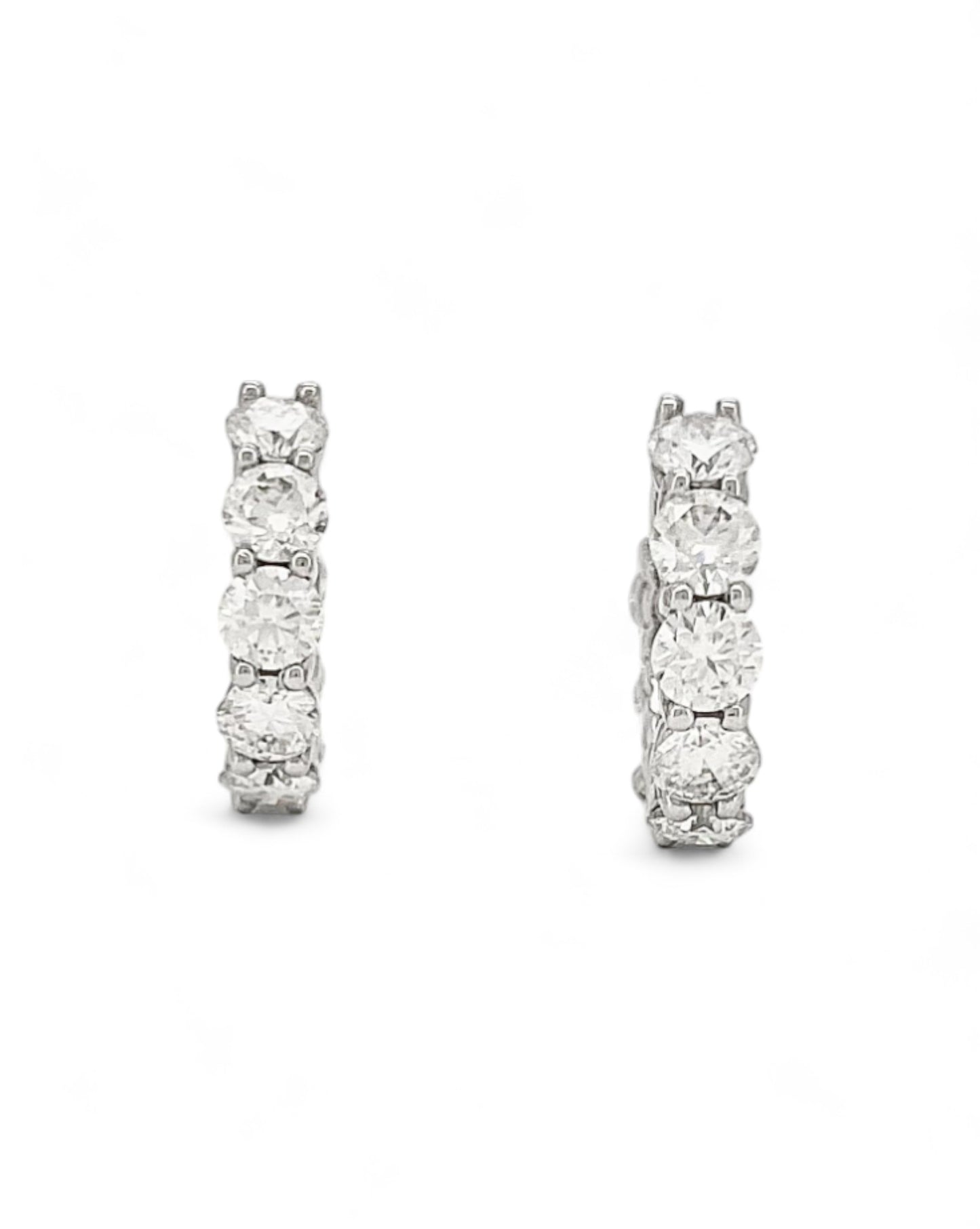 Moonlight Loop Round Moissanite Earrings