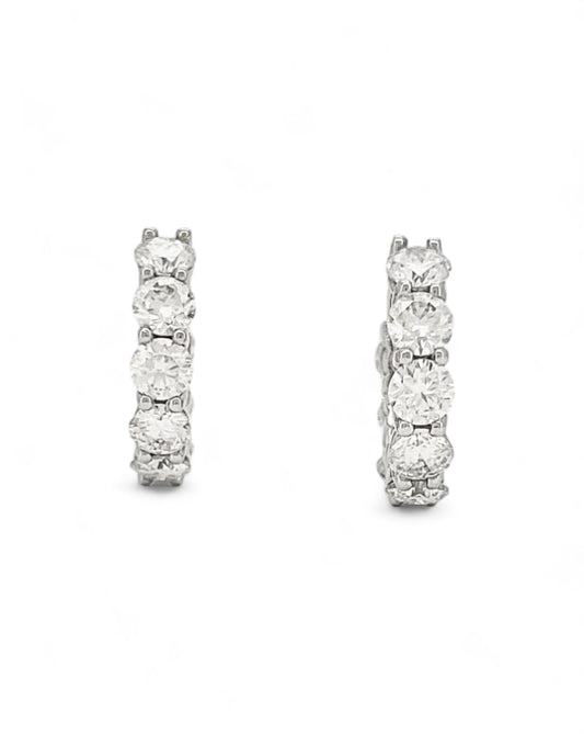 Moonlight Loop Round Moissanite Earrings