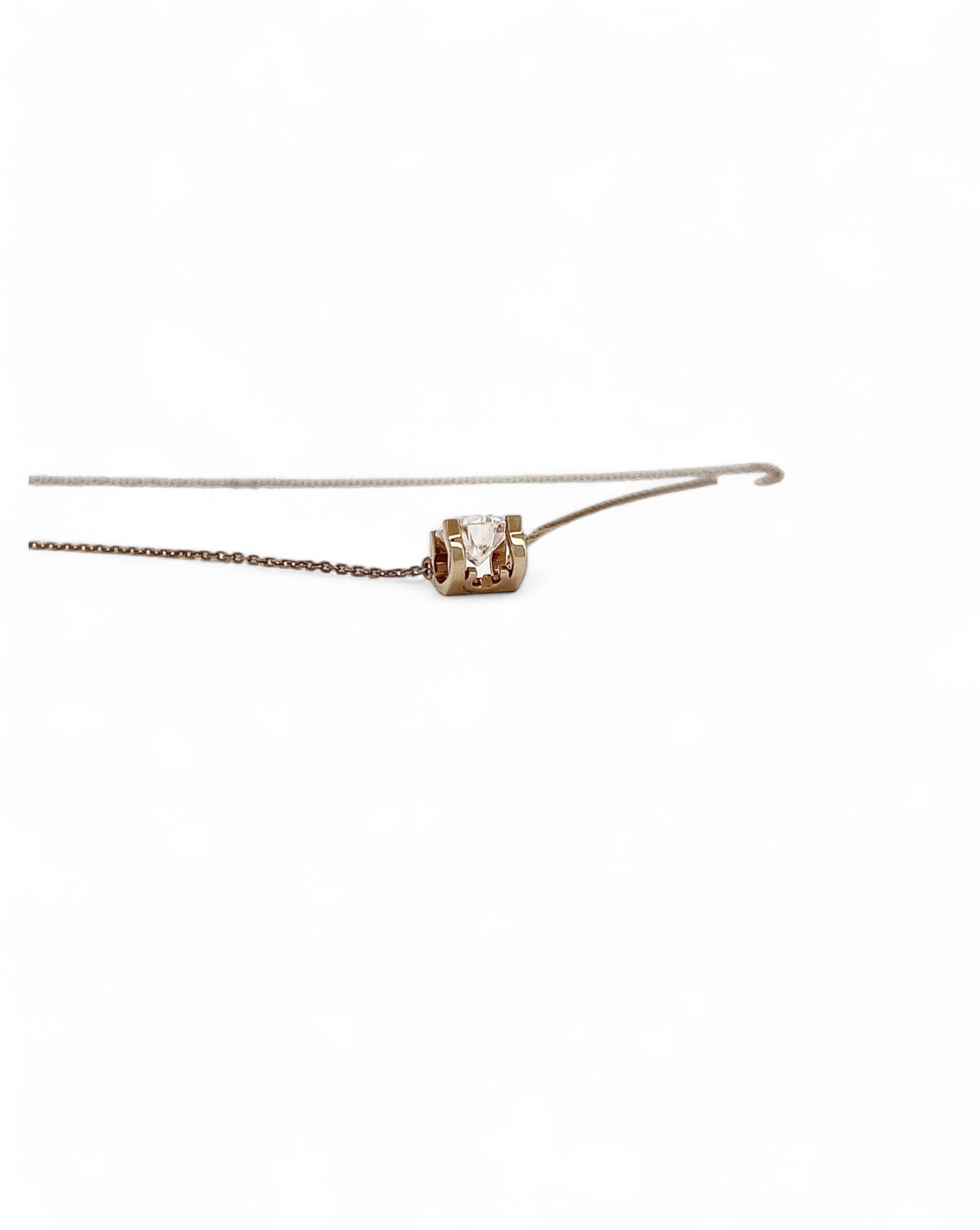 Monogram Round Moissanite Necklace