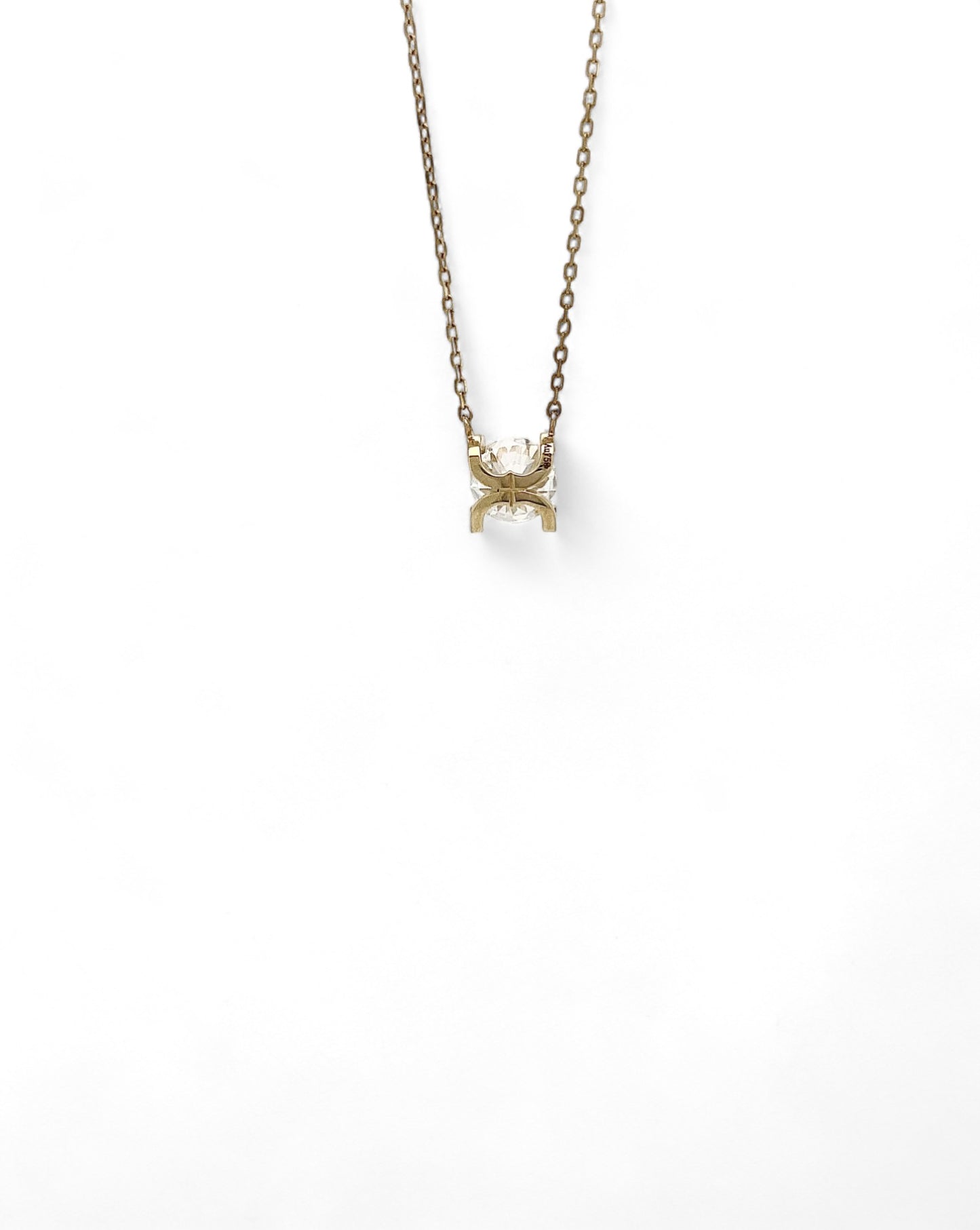 Monogram Round Moissanite Necklace