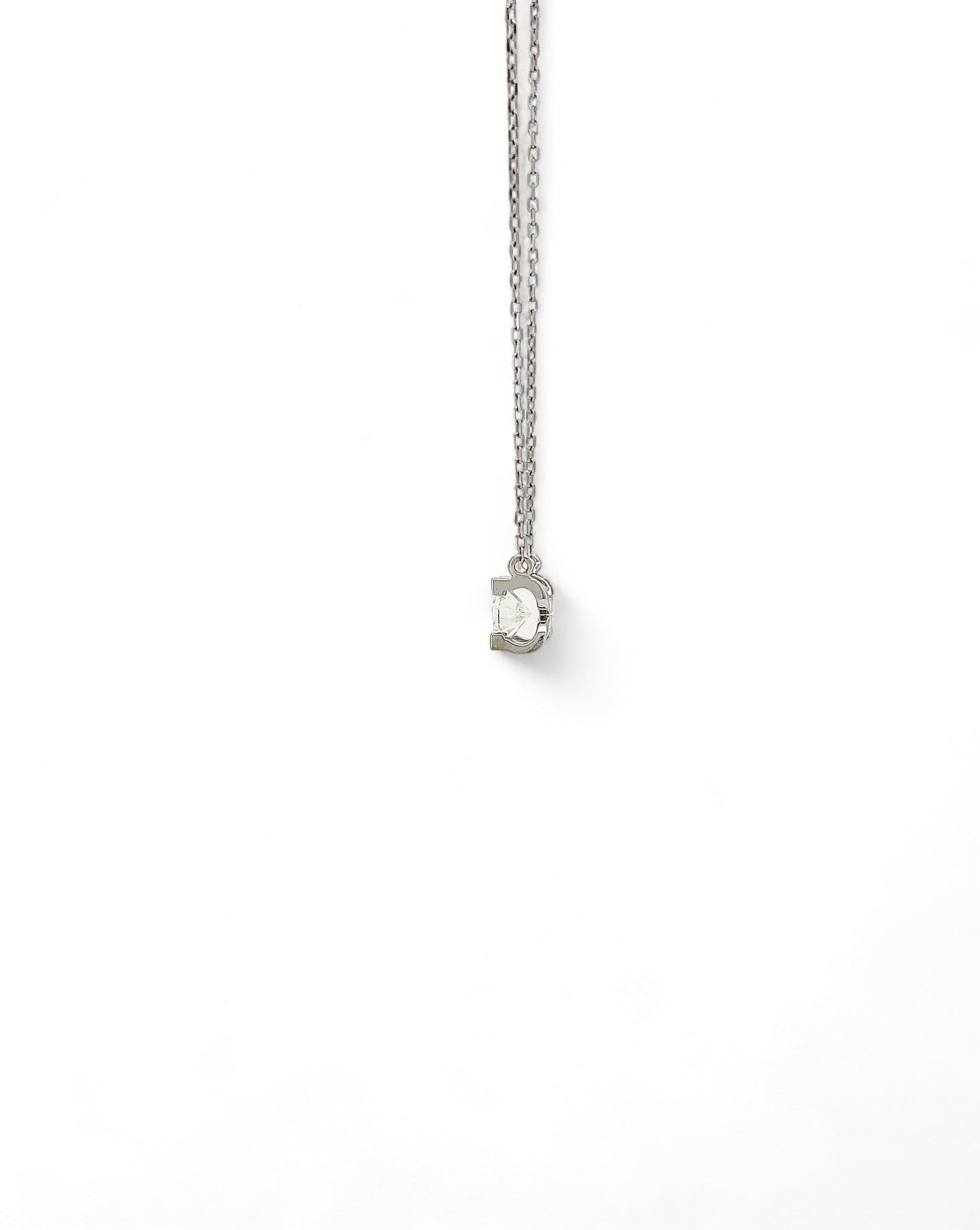 Monogram Round Moissanite Necklace