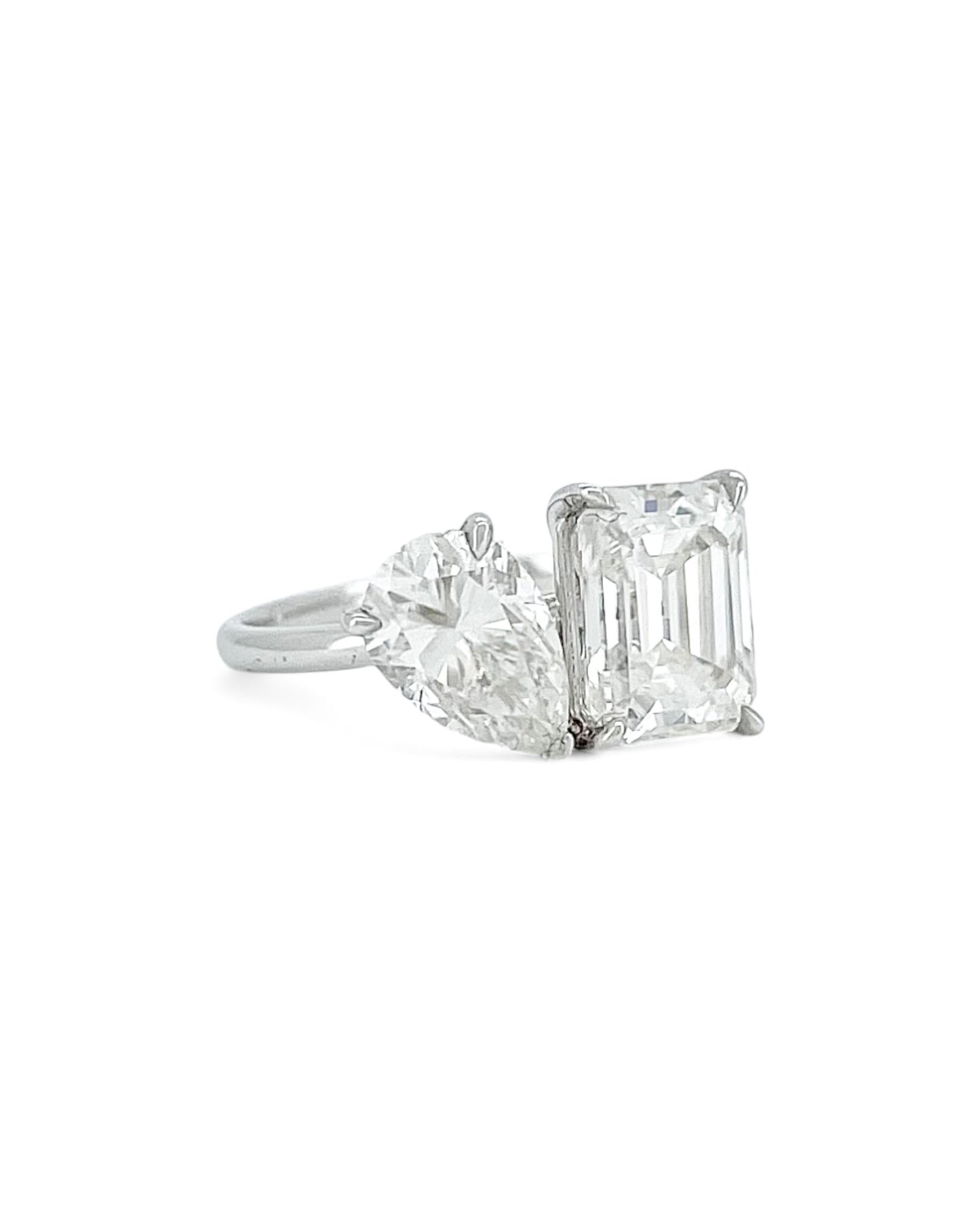 Toi et Moi Personalized Moissanite Ring