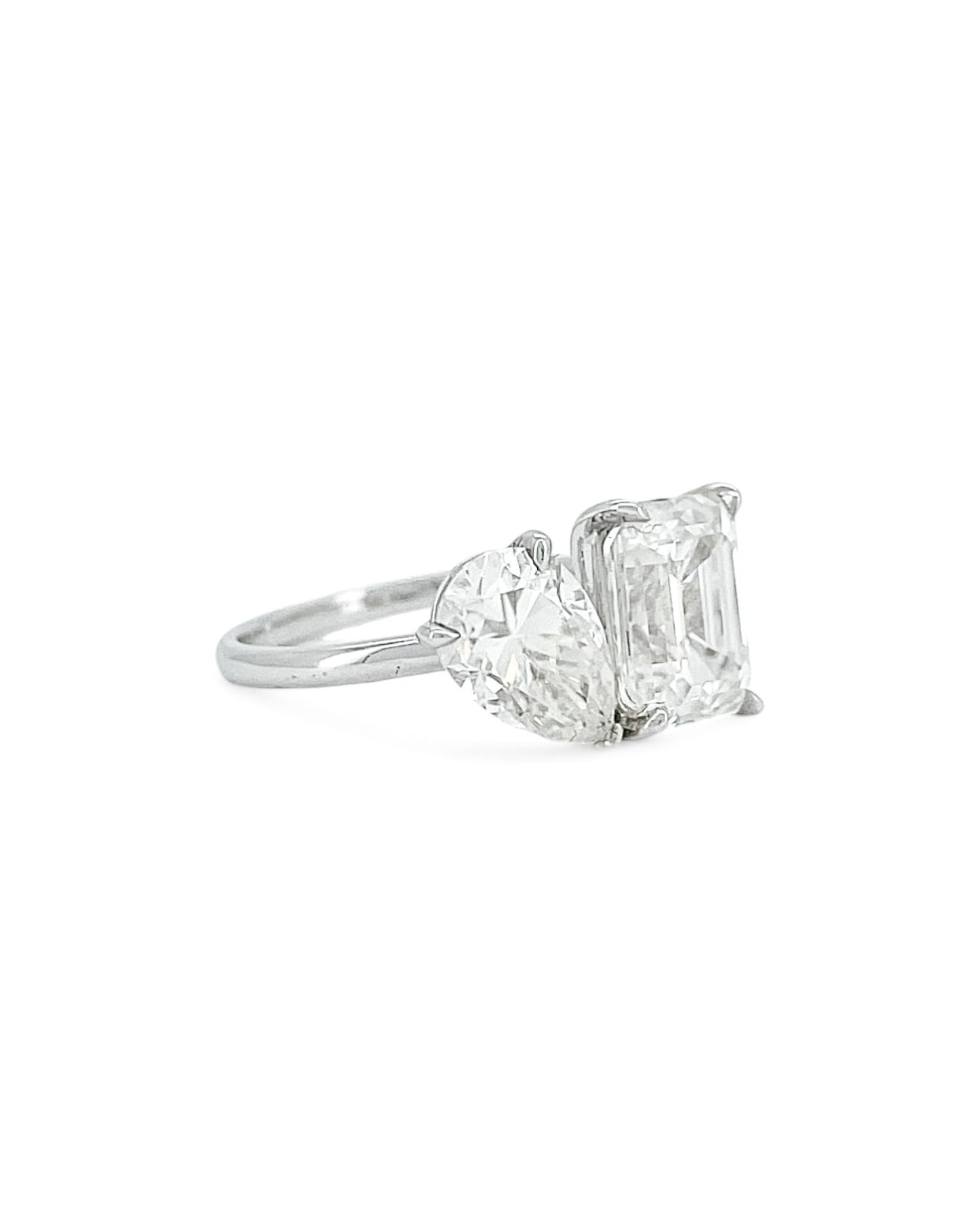 Toi et Moi Personalized Moissanite Ring