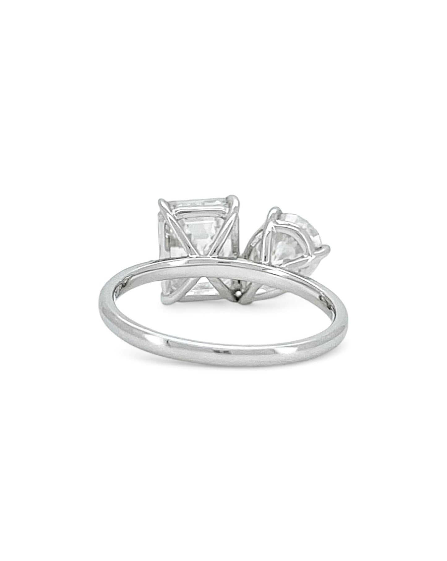 Toi et Moi Personalized Moissanite Ring
