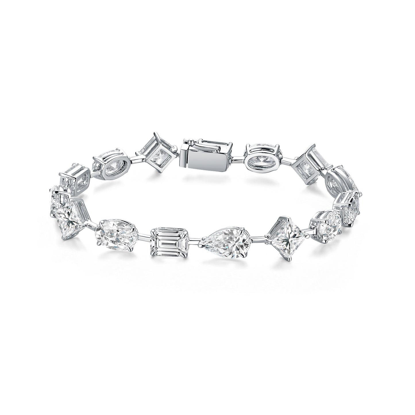 Moonlight Multi-Shape Diamond Tennis Bracelet