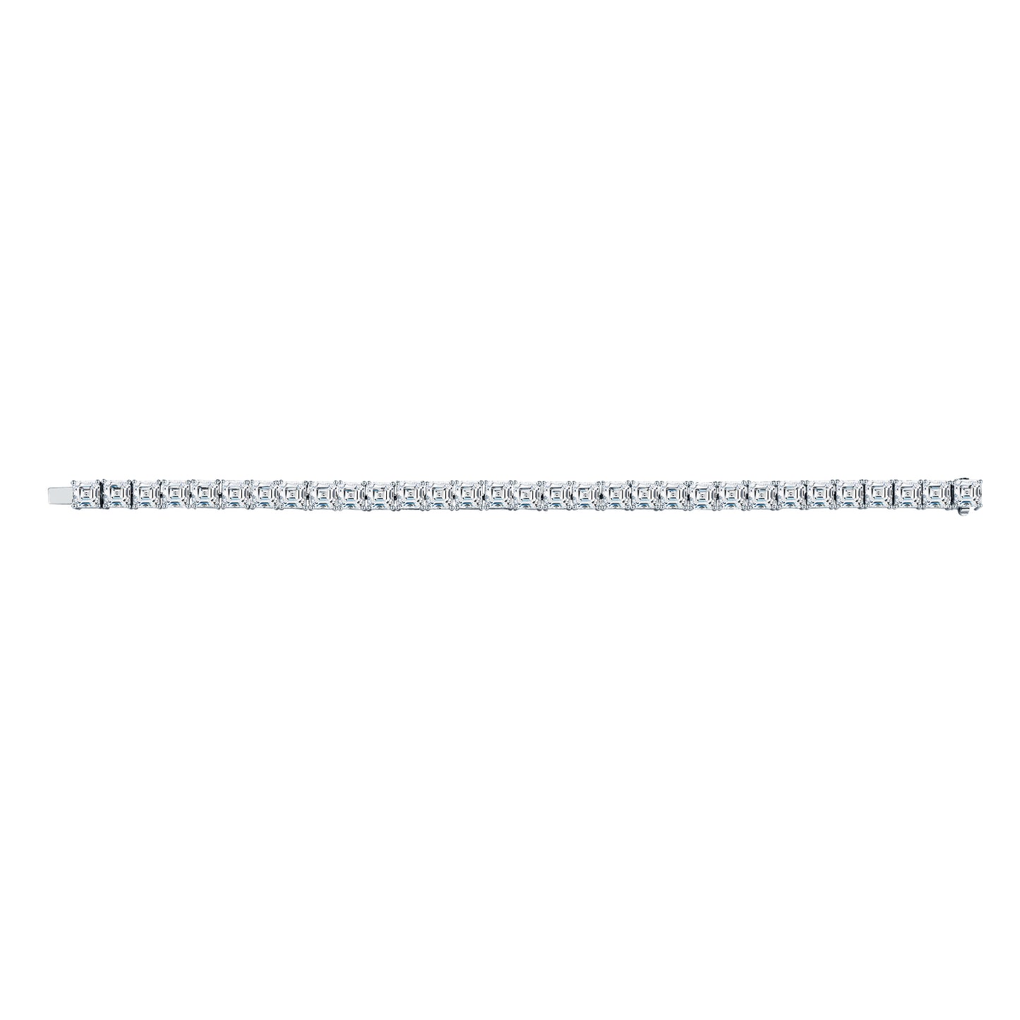 Moonlight Asscher-Cut Lab Diamond Tennis Bracelet