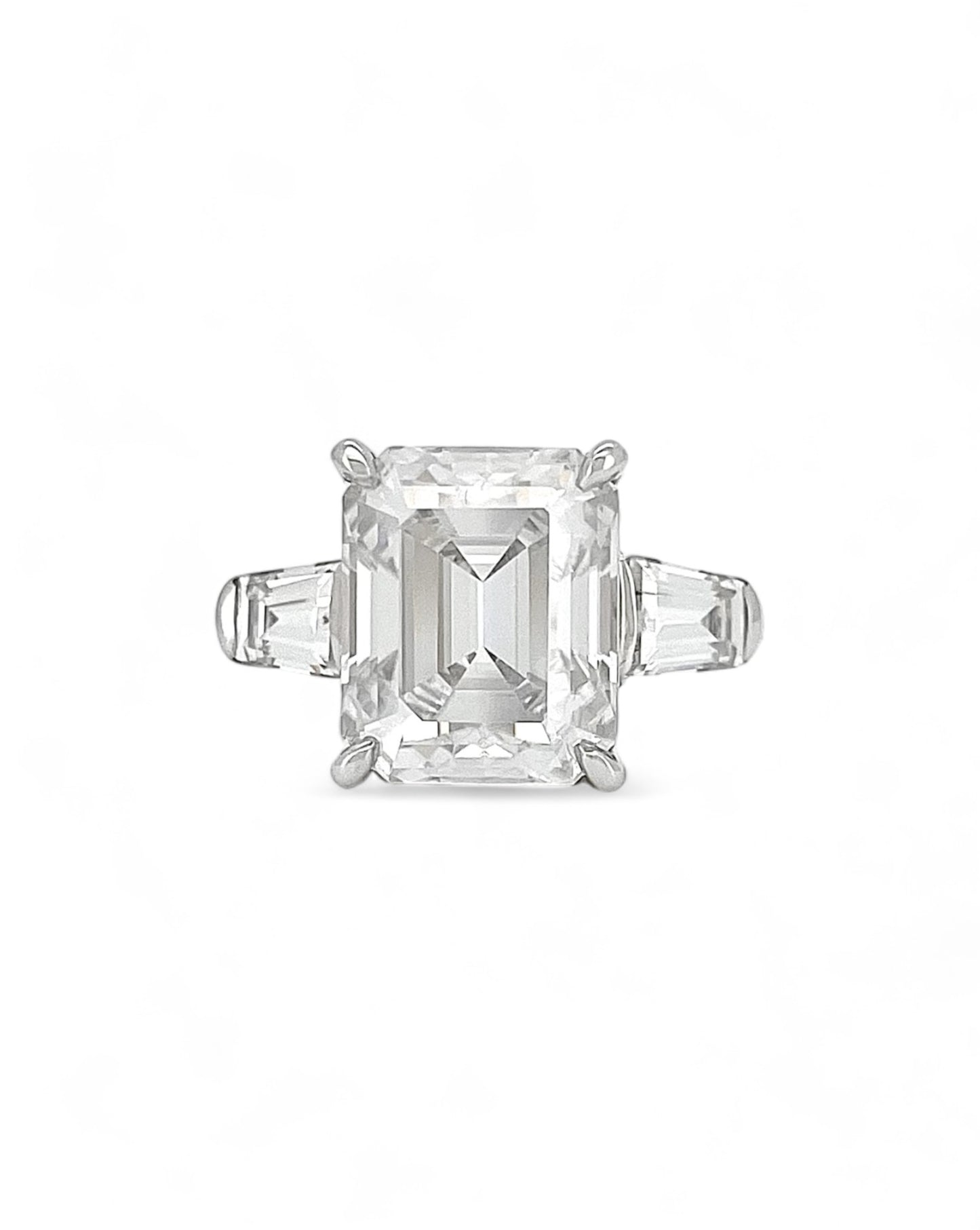 Elegance Emerald Cut Moissanite Ring