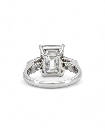 Elegance Emerald Cut Moissanite Ring