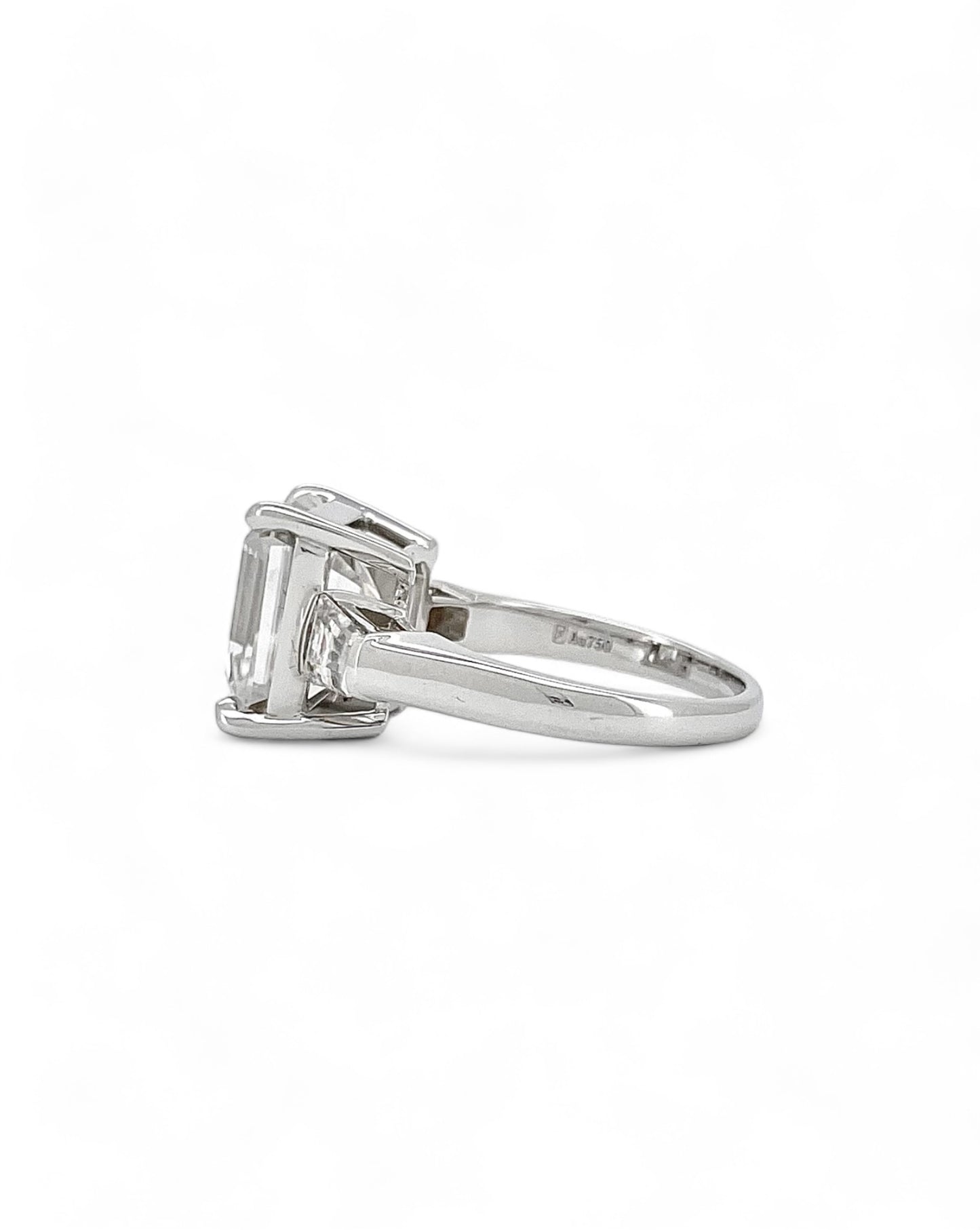 Elegance Emerald Cut Moissanite Ring