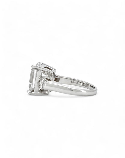 Elegance Emerald Cut Moissanite Ring