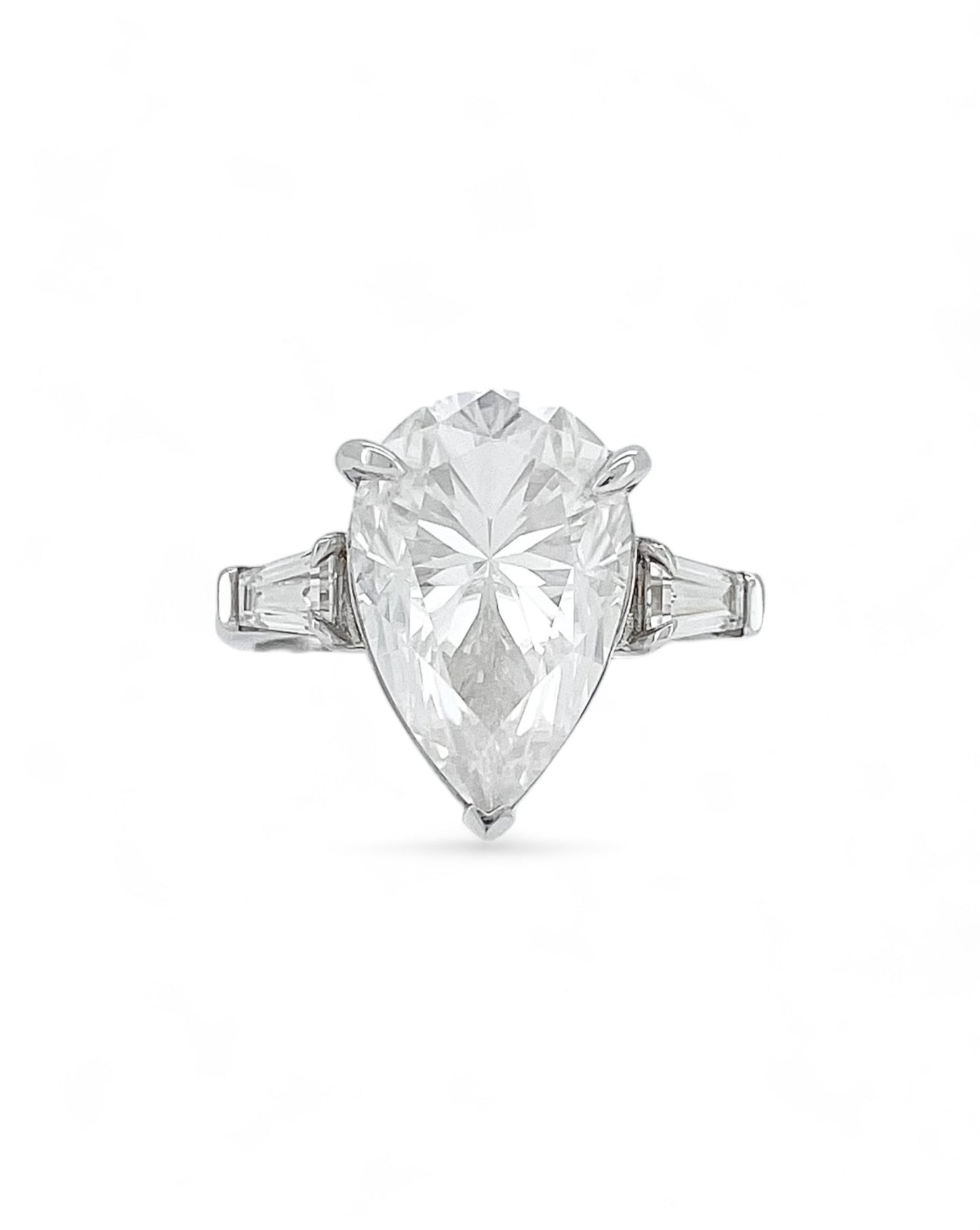 Elegance Pear Moisssanite Ring