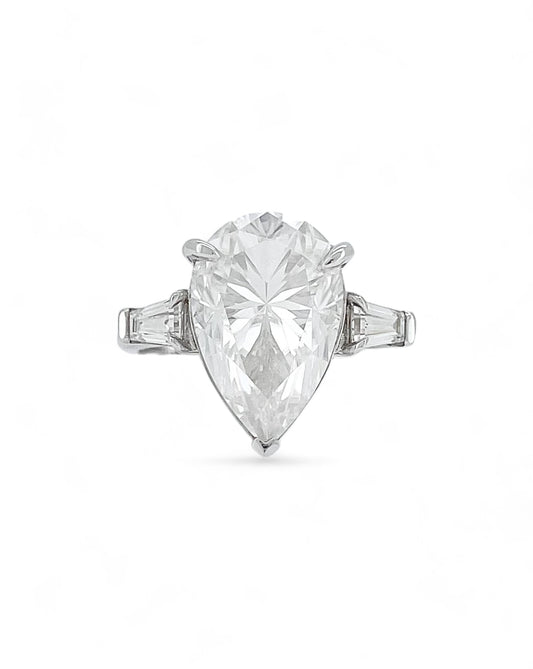 Elegance Pear Moisssanite Ring