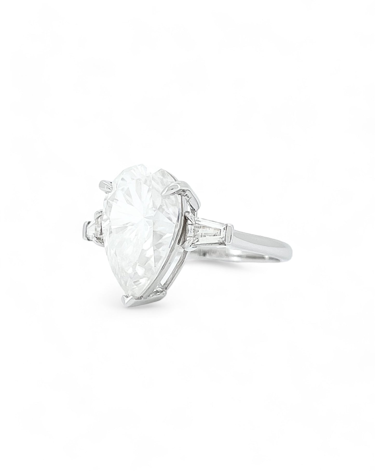 Elegance Pear Moisssanite Ring