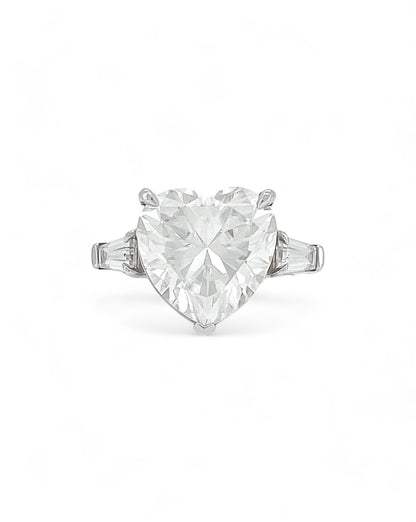 Elegance Heart Shape Moissanite Ring