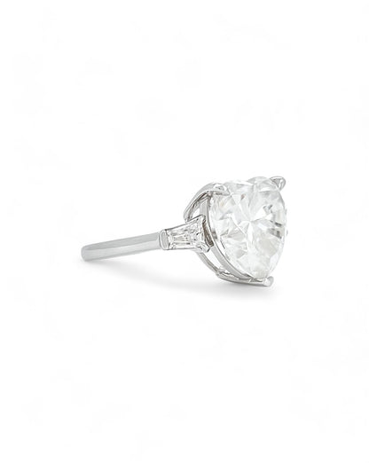 Elegance Heart Shape Moissanite Ring