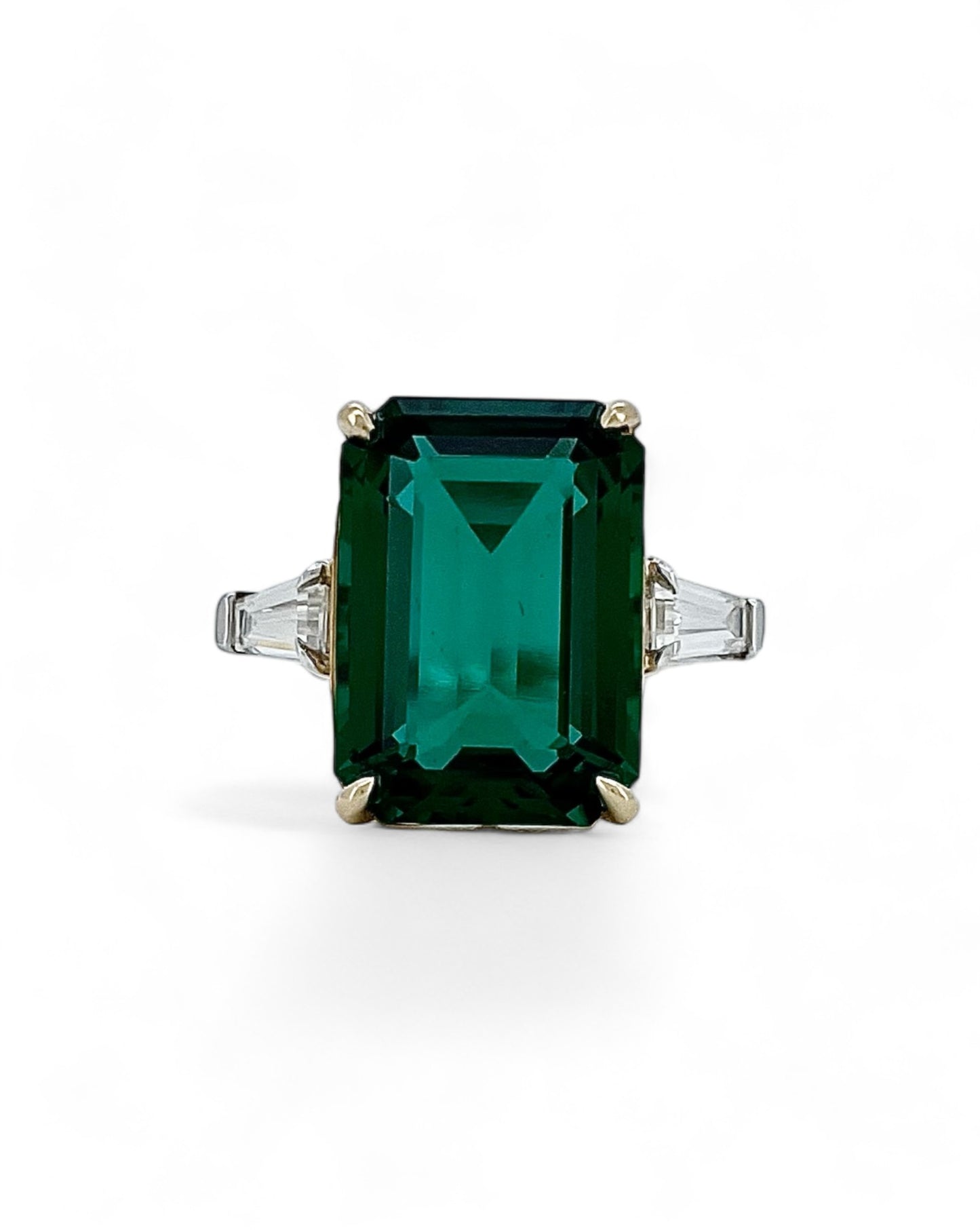 Elegance Emerald Moissanite Ring