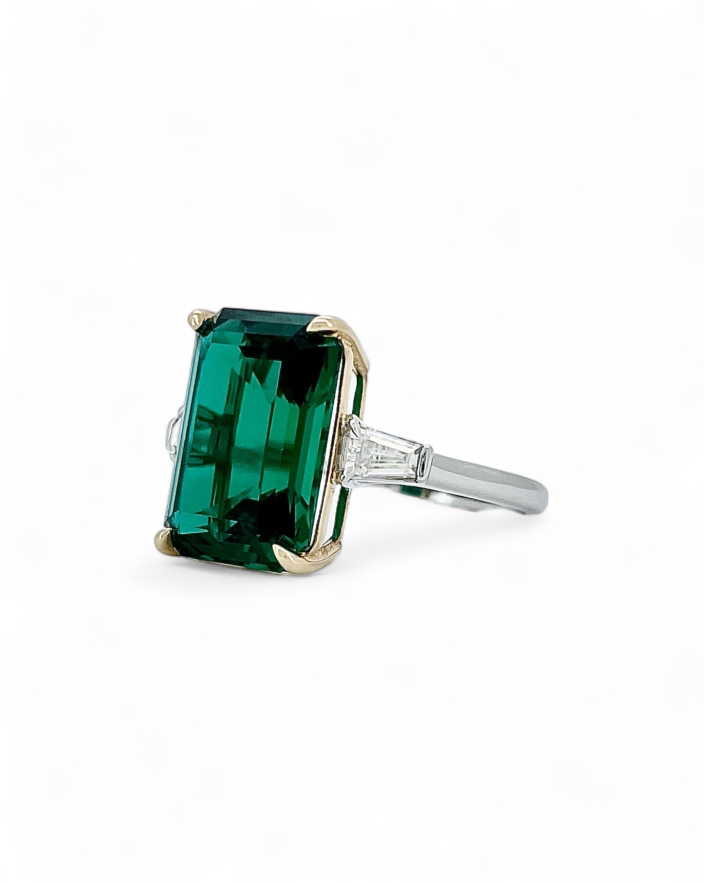 Elegance Emerald Moissanite Ring