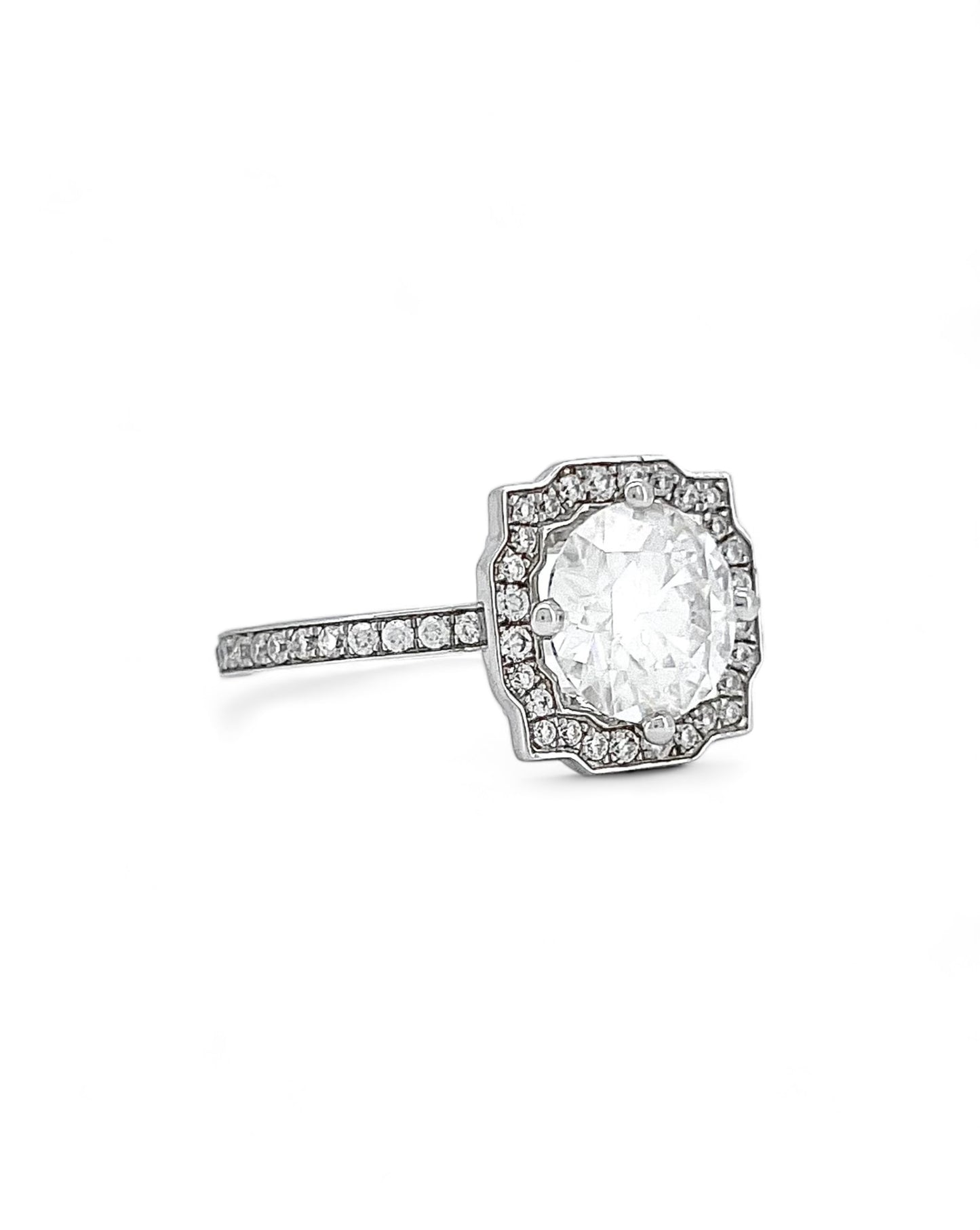 Empress Aura Moissanite Ring