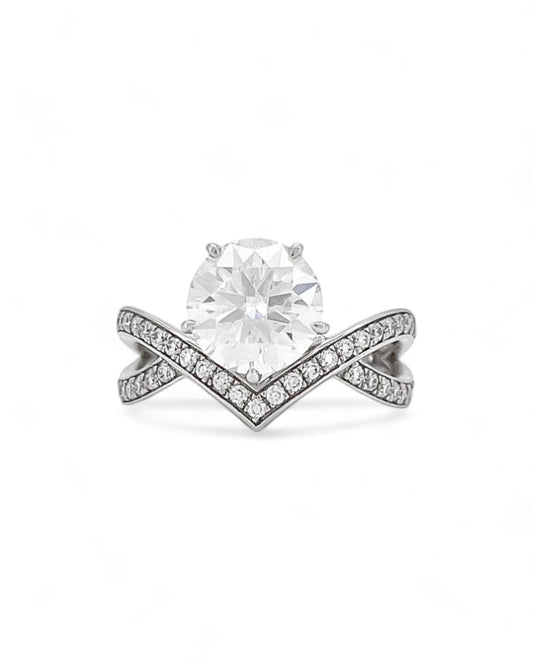 Emotion Round Moissanite Ring