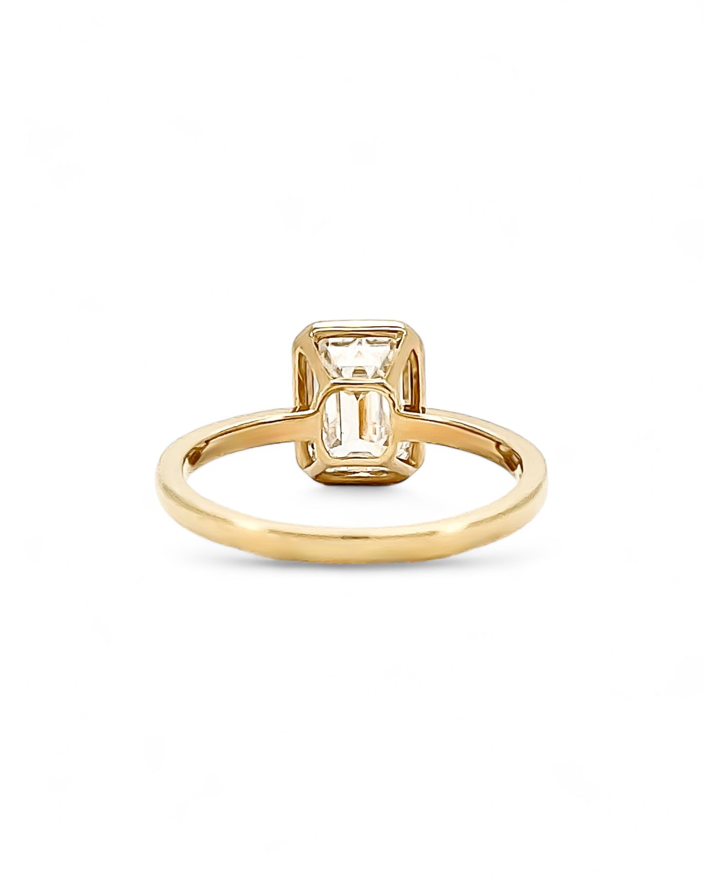 Tipsy Emerald Cut Moissanite Ring