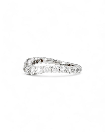 Promise V-shape Round Moissanite Band Ring