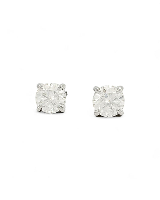 Moonlight Round Moissanite Earrings