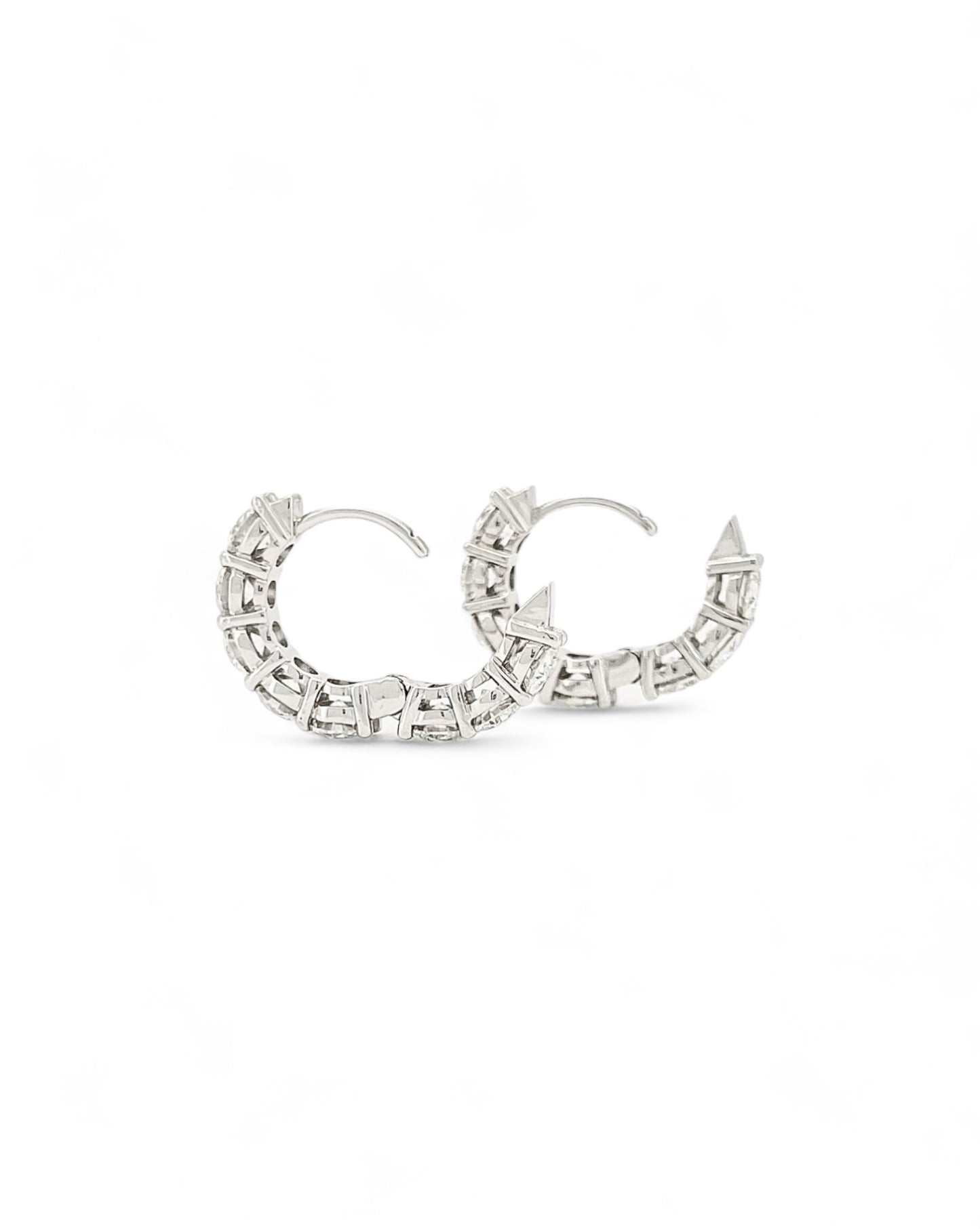 Moonlight Loop Round Moissanite Earrings