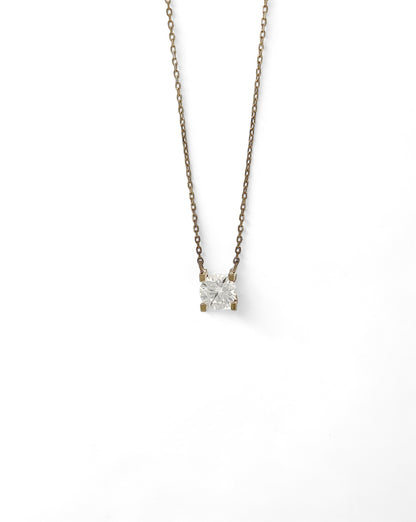 Monogram Round Moissanite Necklace