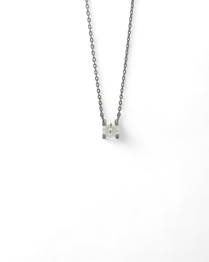 Monogram Round Moissanite Necklace