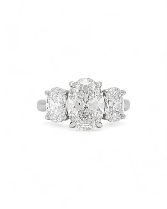 Elegance Triple Oval Diamond Ring