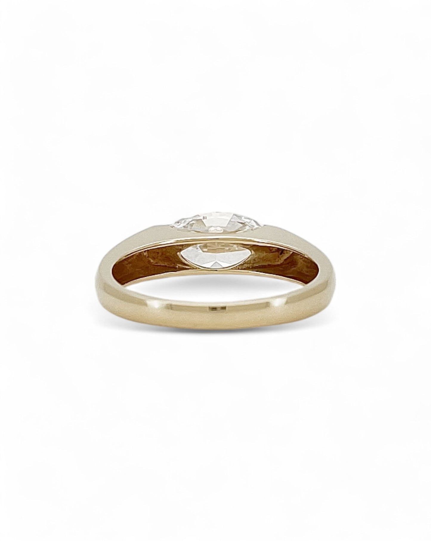 Tipsy East-west Set Marquise Diamond Ring