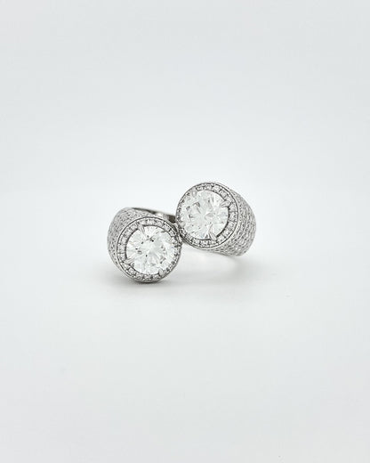 Heirloom Celestial Duo Diamond Signet Rings