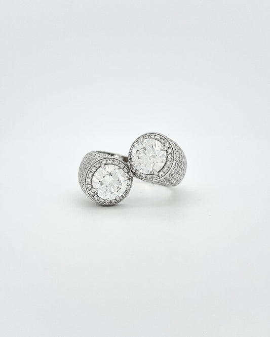 Heirloom Celestial Duo Diamond Signet Rings