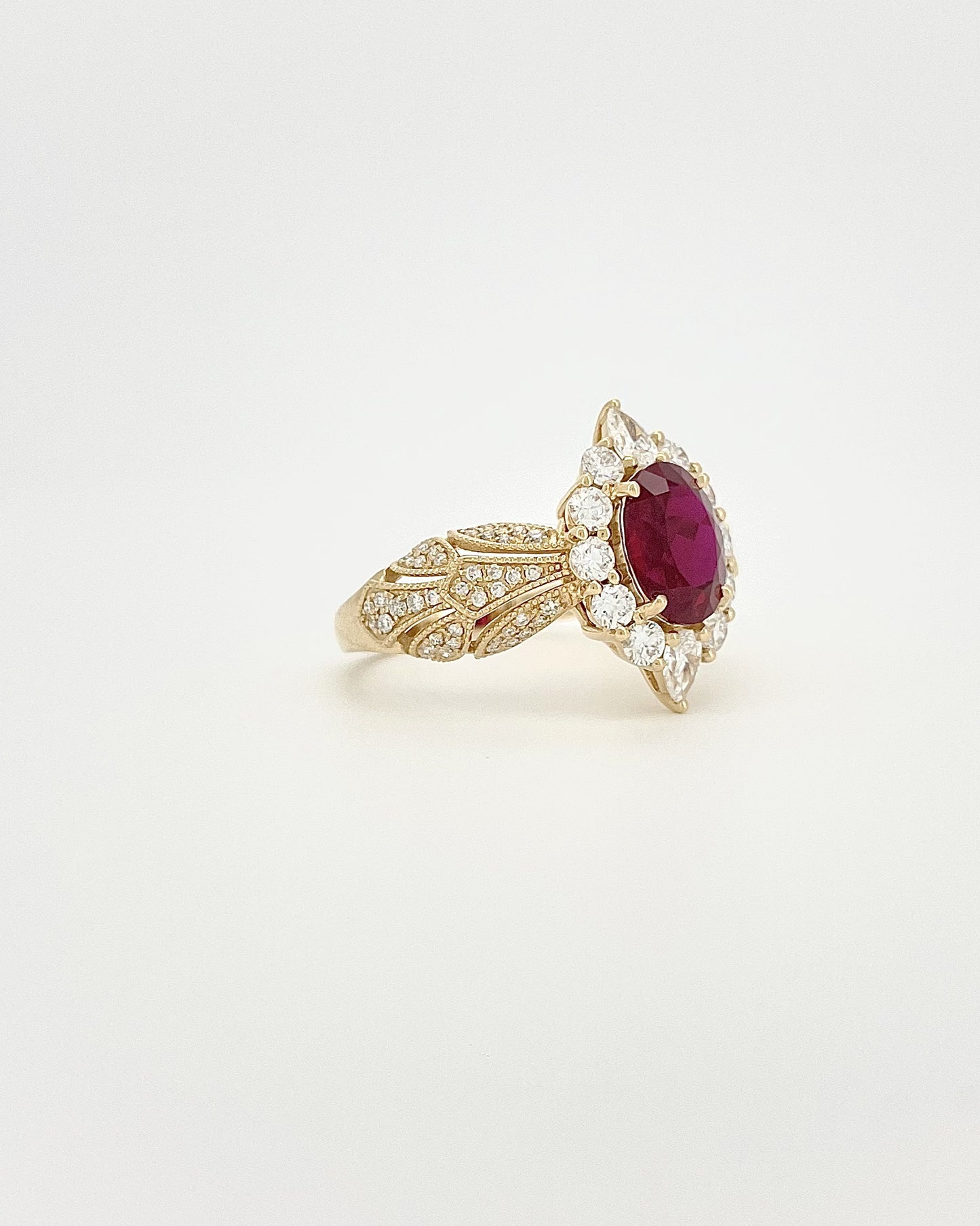 Heirloom Antique-Inspired 1.74 Carat Ruby Ring