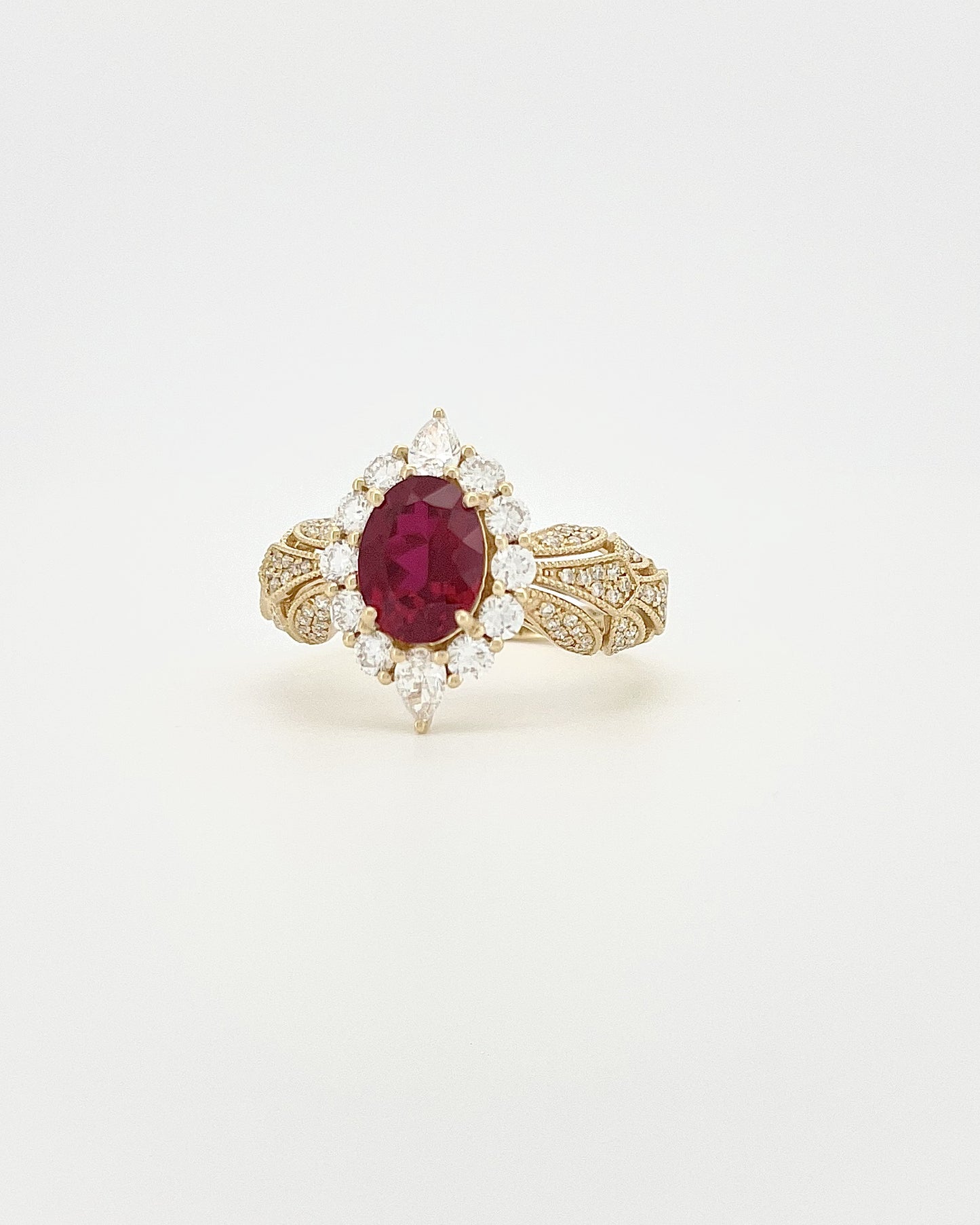 Heirloom Antique-Inspired 1.74 Carat Ruby Ring