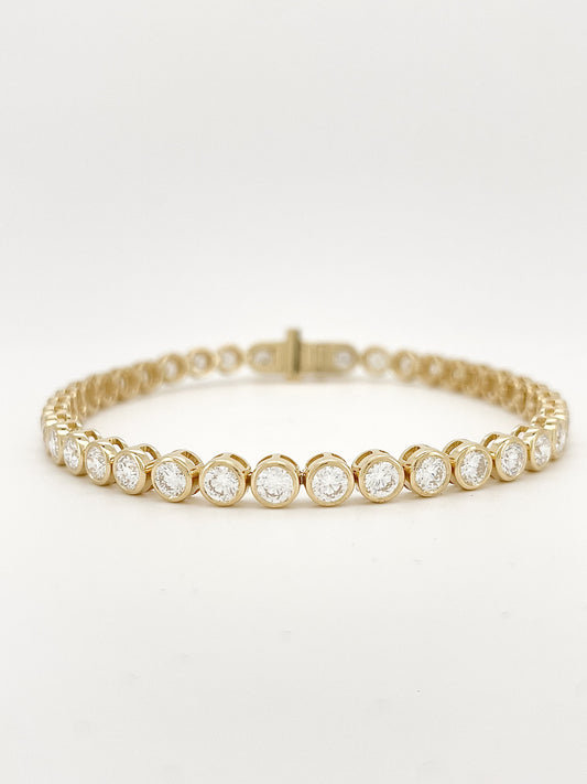 Tipsy Round Lab Diamond Tennis Bracelet