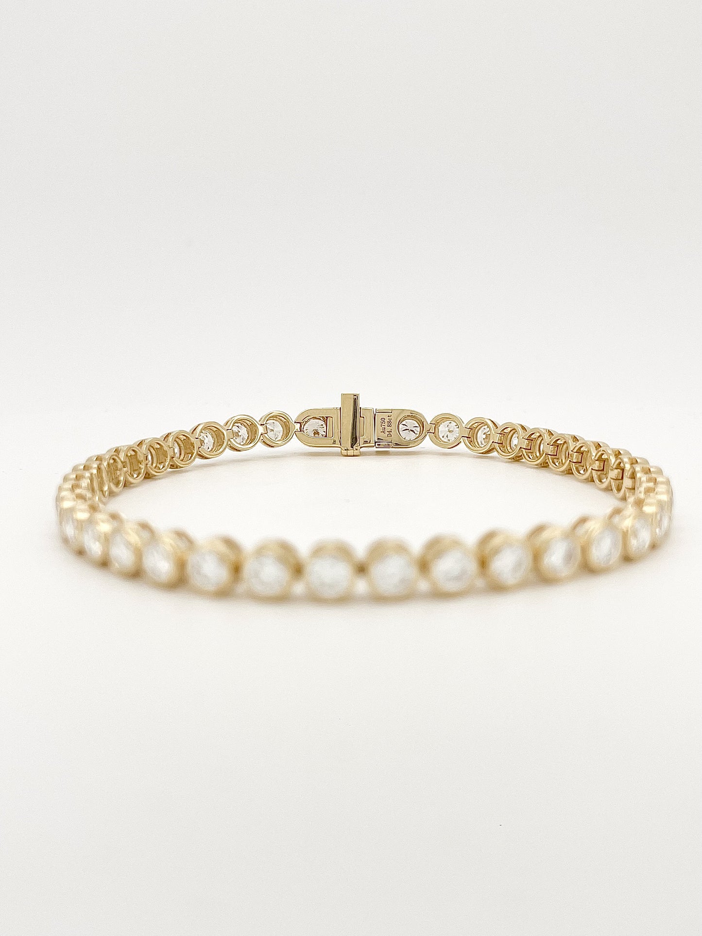 Tipsy Round Lab Diamond Tennis Bracelet