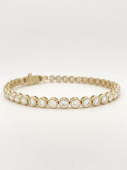 Tipsy Round Lab Diamond Tennis Bracelet
