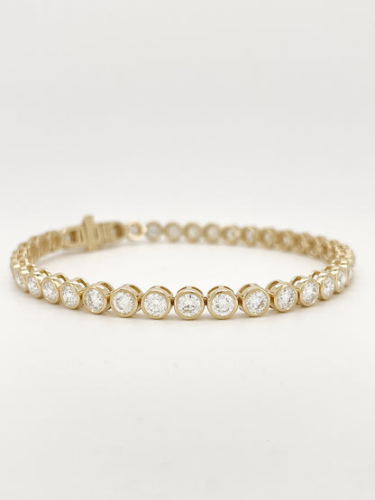 Tipsy Round Lab Diamond Tennis Bracelet
