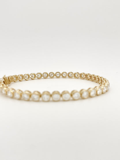 Tipsy Round Lab Diamond Tennis Bracelet
