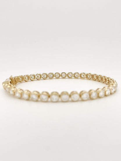 Tipsy Round Lab Diamond Tennis Bracelet