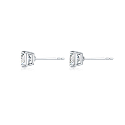 Moonlight Asscher-Cut Diamond Stud Earrings