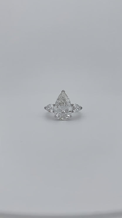 Elegance Pear Diamond Ring